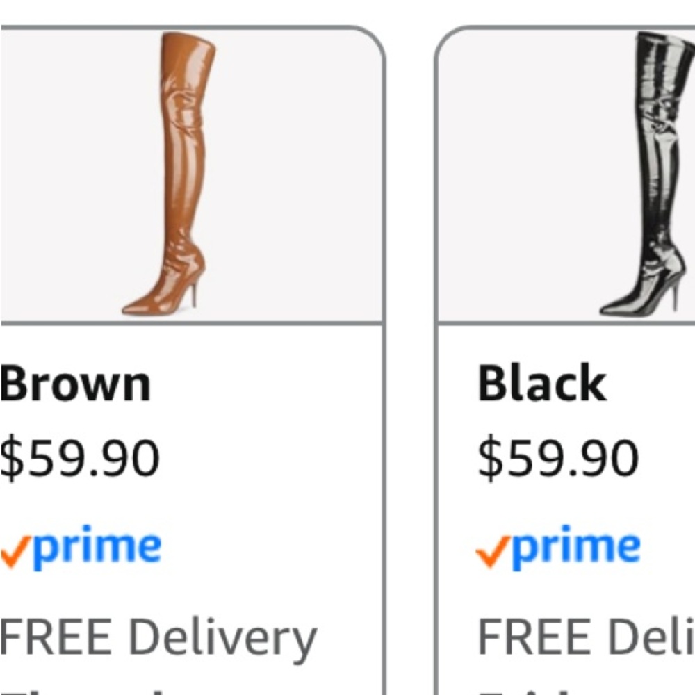 🔥sexy pleaser  shiny Brown Over-the-Knee Boots - Picture 7 of 12